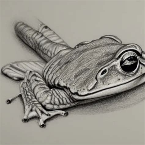 frog pencil drawing|More.